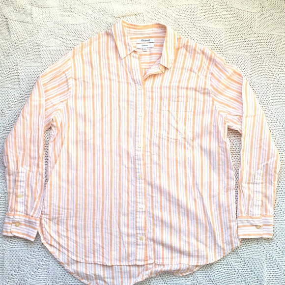 Madewell Oversized Ex-Boyfriend Glenn Stripe Shirt - Picture 2 of 16